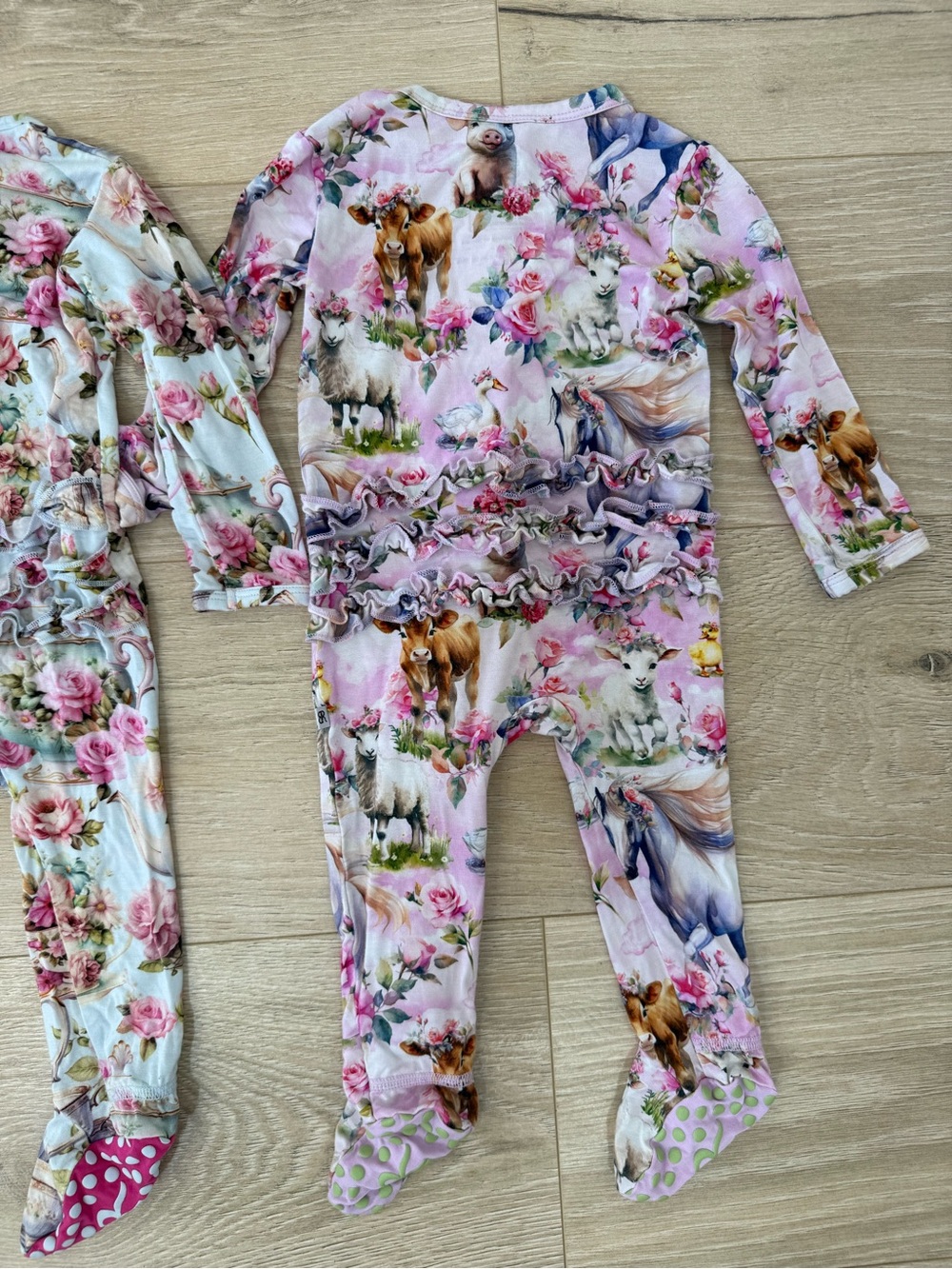Bums & Roses Bamboo Ruffle Footie Bundle - Picture 9 of 10